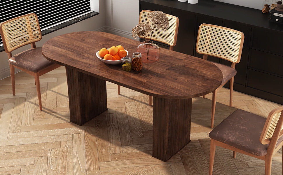 Walnut 70.8 Inch Kitchen Dining Table 2